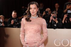 Hailee Steinfeld attends the 83rd Annual Golden Globe Awards at The Beverly Hilton on January 11, 2026 in Beverly Hills, California