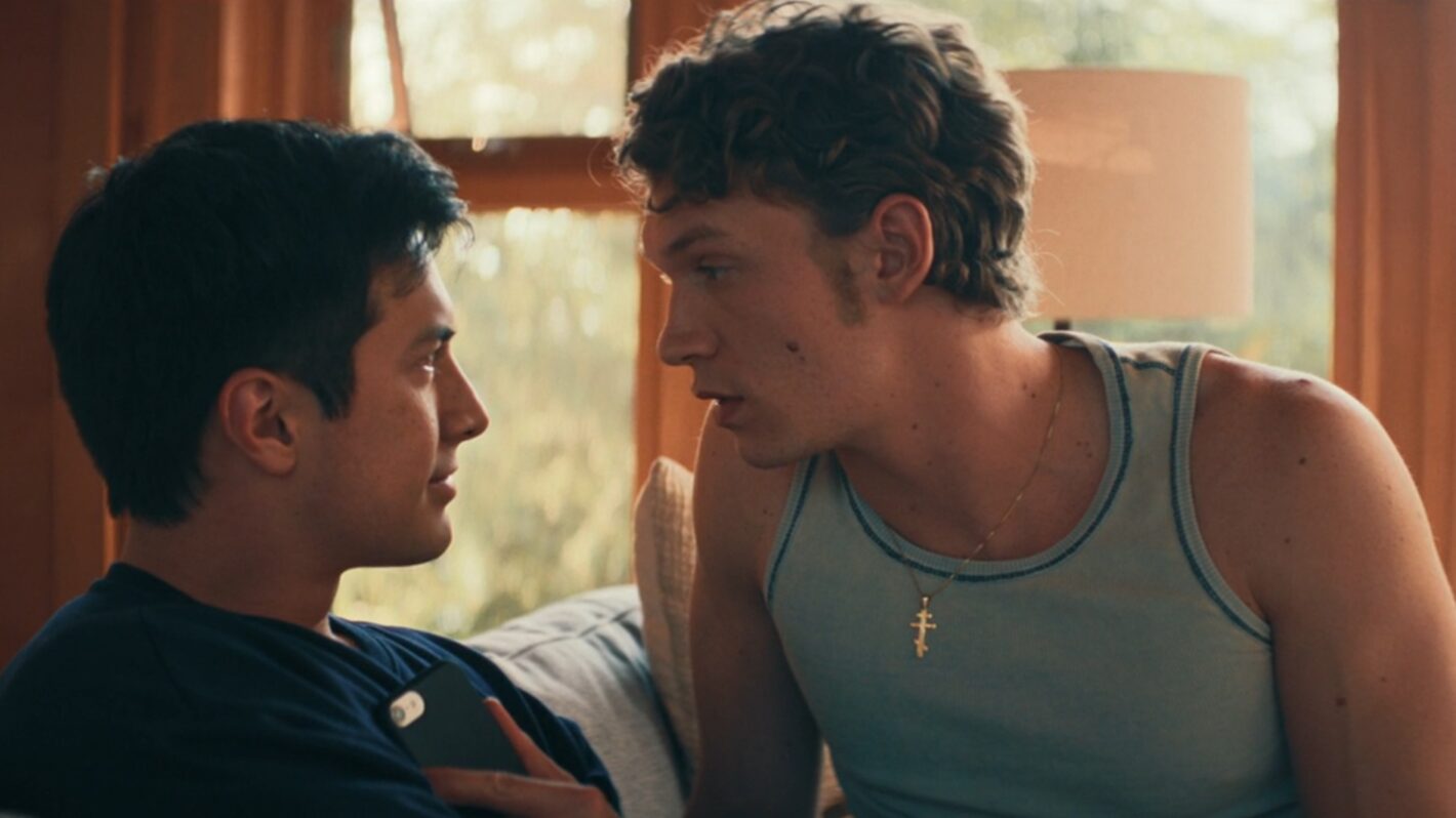 Hudson Williams and Connor Storrie in 'Heated Rivalry'