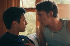 Hudson Williams and Connor Storrie in 'Heated Rivalry'