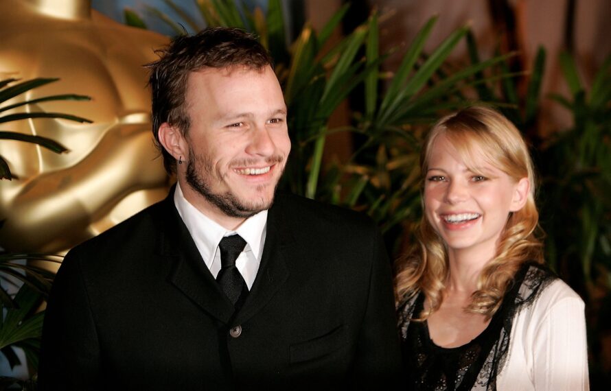 Actor Heath Ledger and actress Michelle Williams arrive at the Oscar Nominees Luncheon at the Beverly Hilton Hotel on February 13, 2006