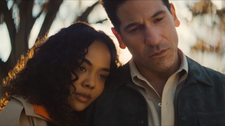 Tessa Thompson as Anna and Jon Bernthal as Detective Jack Harper — 'His & Hers' Episode 6