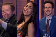 'Jeopardy!' Honors 2026 receipients (from left) Harvey Silikovitz, Michelle Tsai, and Scott Riccardi, on January 18, 2026