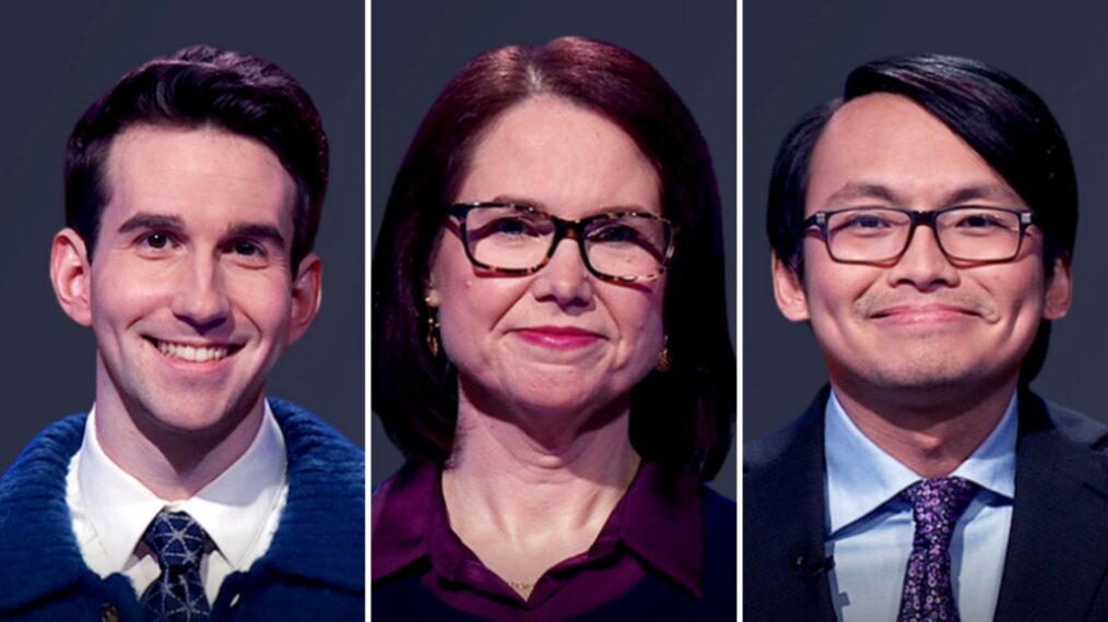 'Jeopardy!' TOC Exhibition game contestants (from left) Scott Riccardi, Laura Fadda, and Paolo Pasco, on January 30 2026