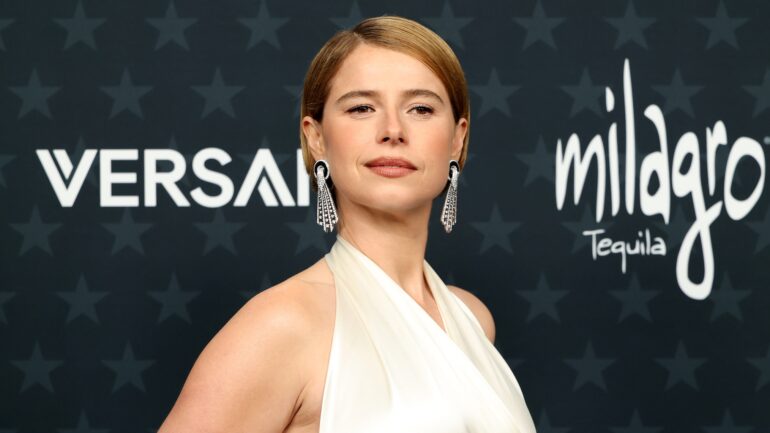 Jessie Buckley attends the 31st Annual Critics Choice Awards at Barker Hangar on January 04, 2026 in Santa Monica, California.