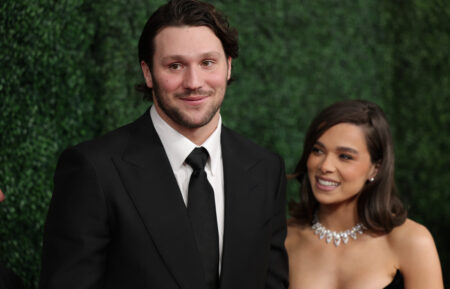 Josh Allen and Hailee Steinfeld attend the 14th Annual NFL Honors at Saenger Theatre on February 06, 2025 in New Orleans, Louisiana