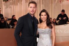 Justin Hartley and Sofia Hartley attend the 83rd Annual Golden Globe Awards at The Beverly Hilton on January 11, 2026 in Beverly Hills, California.