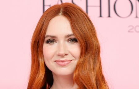 Karen Gillan attends the Victoria's Secret Fashion Show on October 15, 2025 in New York City.