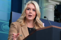 Karoline Leavitt speaks during a news briefing in the James S. Brady Press Briefing Room of the White House on January 15, 2026, in Washington, D.C.