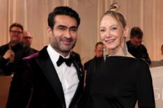Kumail Nanjiani and Emily V. Gordon attend the 83rd Annual Golden Globe Awards at The Beverly Hilton on January 11, 2026 in Beverly Hills, California.