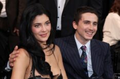 Kylie Jenner and Timothée Chalamet attend the 31st Annual Critics' Choice Awards at Barker Hangar on January 04, 2026 in Santa Monica, California.