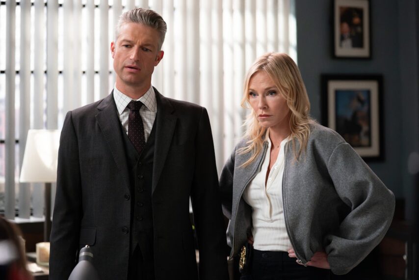 Peter Scanavino as A.D.A Dominick "Sonny" Carisi Jr., Kelli Giddish as Sgt. Amanda Rollins — 'Law & Order: SVU' Season 27 Episode 7 "False Idols"
