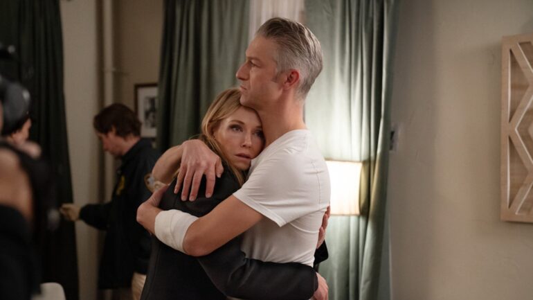 Kelli Giddish as Sgt. Amanda Rollins, Peter Scanavino as A.D.A Dominick "Sonny" Carisi Jr. — 'Law & Order: SVU' Season 27 Episode 11 "Career Psychopath"