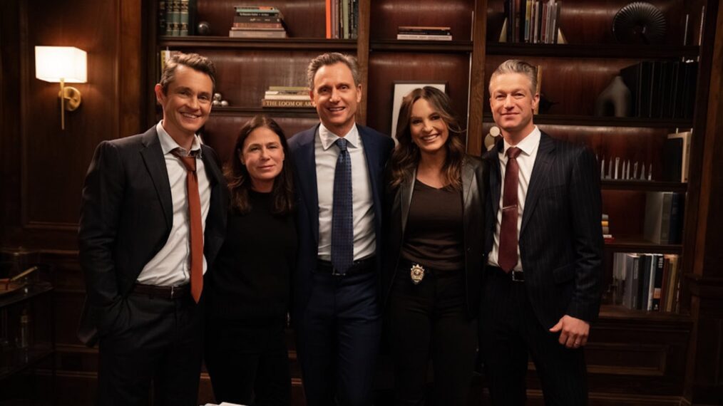 Hugh Dancy as A.D.A. Nolan Price, Maura Tierney as Lieutenant Jessica Brady, Tony Goldwyn as District Attorney Nicholas Baxter, Mariska Hargitay as Capt. Olivia Benson, Peter Scanavino as A.D.A Dominick 