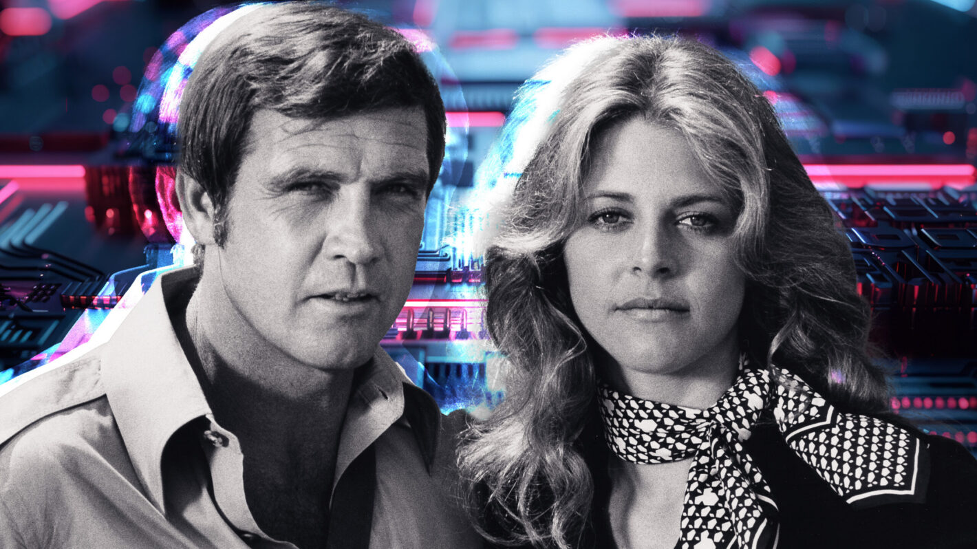 THE SIX MILLION DOLLAR MAN - 'The Return of the Bionic Woman' - Airdate September 21, 1975. LEE MAJORS;LINDSAY WAGNER