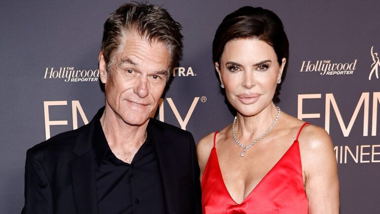 Harry Hamlin and Lisa Rinna attend the Hollywood Reporter and SAG-AFTRA's 5th Annual Emmy Nominees Night at Stanley II on September 13, 2024