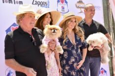 Ken Todd, Lisa Vanderpump, Pandora Todd, and Jason Sabo arrive at Lisa Vanderpump Hosts The 5th Annual World Dog Day at West Hollywood Park on August 07, 2021 in West Hollywood, California