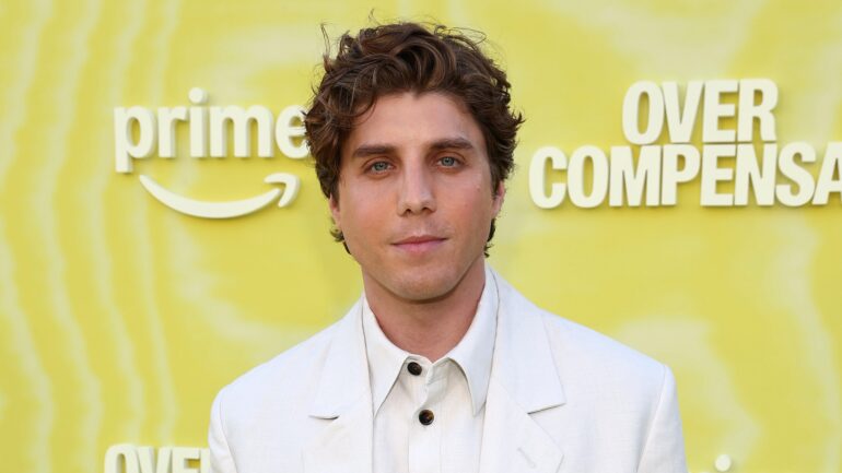 Lukas Gage attends the "Overcompensating" Screening And After-Party at Hollywood Palladium on May 14, 2025 in Los Angeles, California.