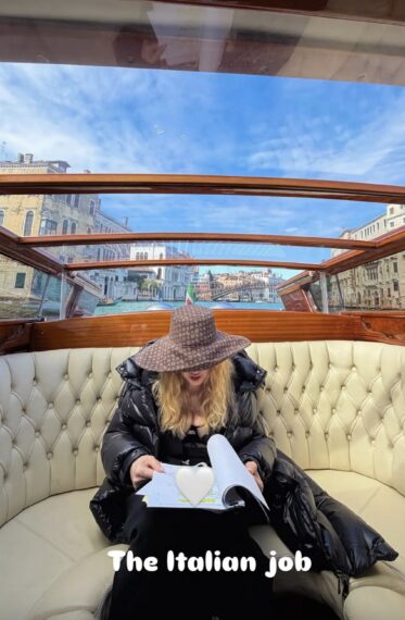 Madonna Instagram Story in Italy on set of The Studio Season 2, March 17, 2026