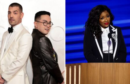 Matt Rogers and Bowen Yang at the 2025 Academy Awards, Rep. Jasmine Crockett at the 2024 Democratic National Convention