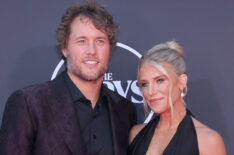 Matthew Stafford and Kelly Hall attend the 2025 ESPY Awards at Dolby Theatre on July 16, 2025 in Hollywood, California