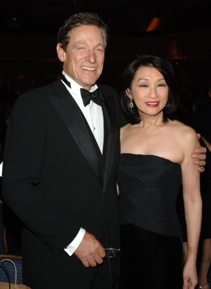 Maury Povich and wife Connie Chung pose for a picture at the 2006 New York Emmy Awards at the the Marriott Marquis on March 12, 2006 in New York City