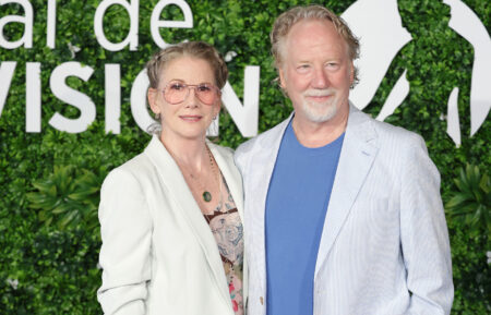 Melissa Gilbert and Timothy Busfield attend the 'Busfiled/Gilbert' photocall during the 62nd Monte Carlo TV Festival on June 20, 2023, in Monte Carlo, Monaco