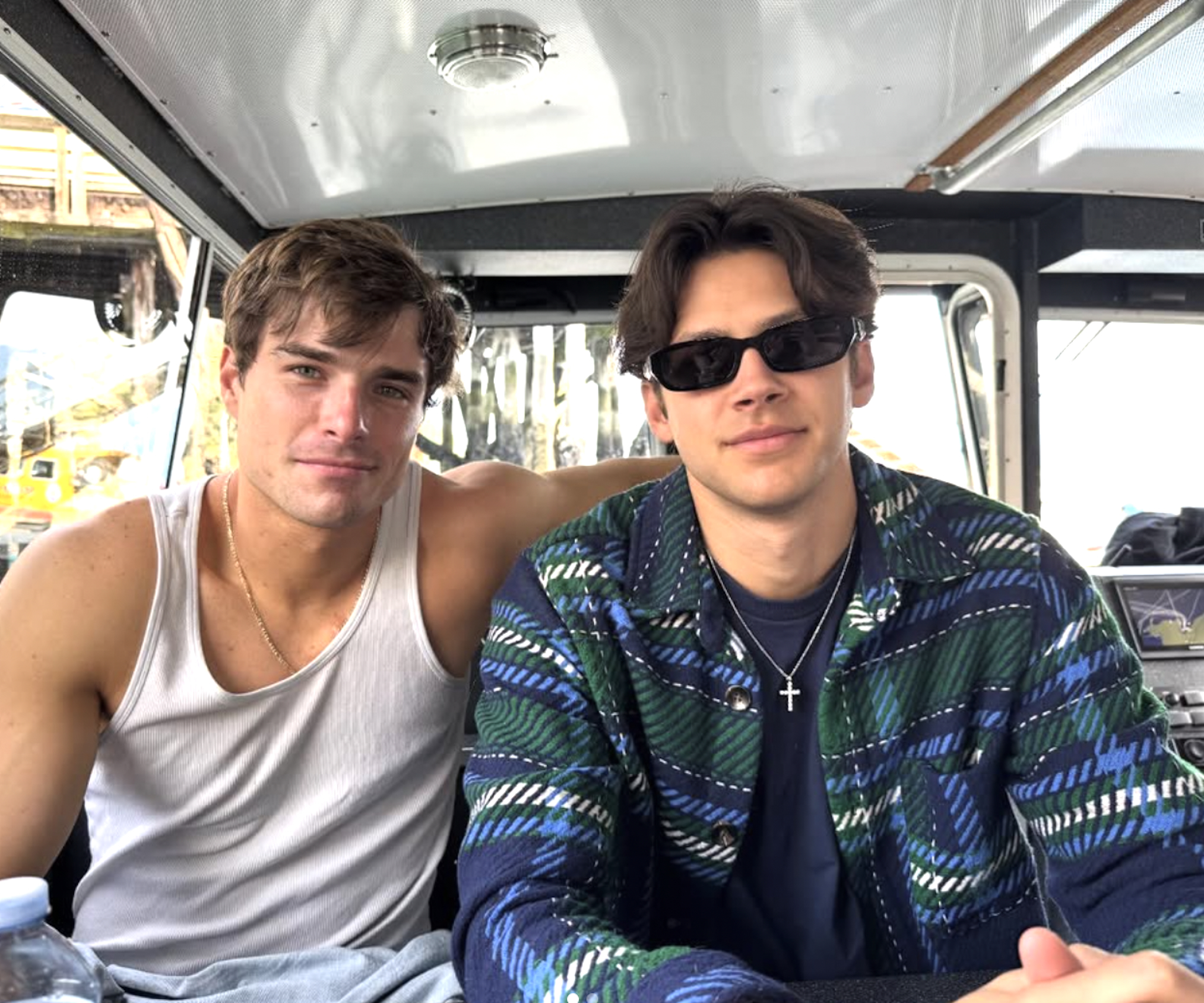 Michael Bradway and Matt Cornett on the set of 'Every Year After'