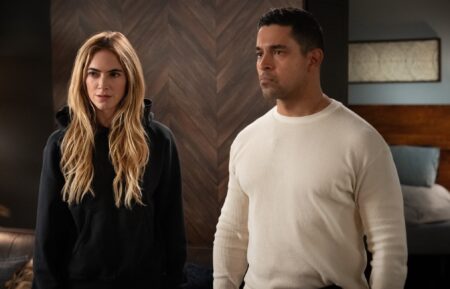 Emily Wickersham as Eleanor “Ellie” Bishop and Wilmer Valderrama as Special Agent Nicholas “Nick” Torres — 'NCIS' Season 23 Episode 10 