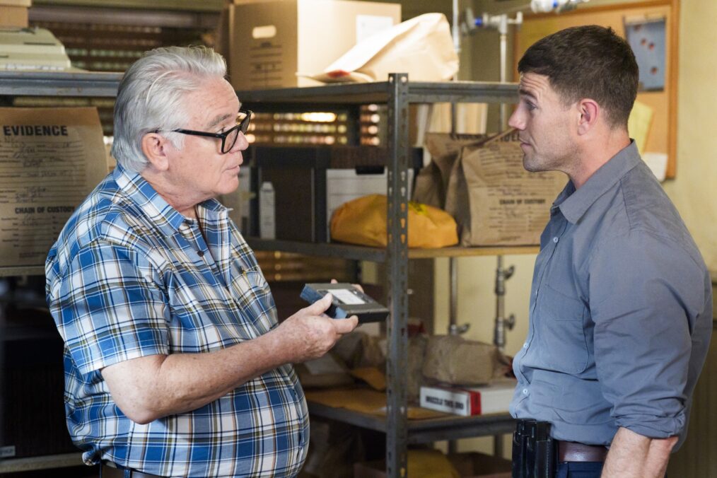 Michael J. Harney Kowalski and Austin Stowell as Leroy Jethro Gibbs — 'NCIS: Origins' Season 2 Episode 9 
