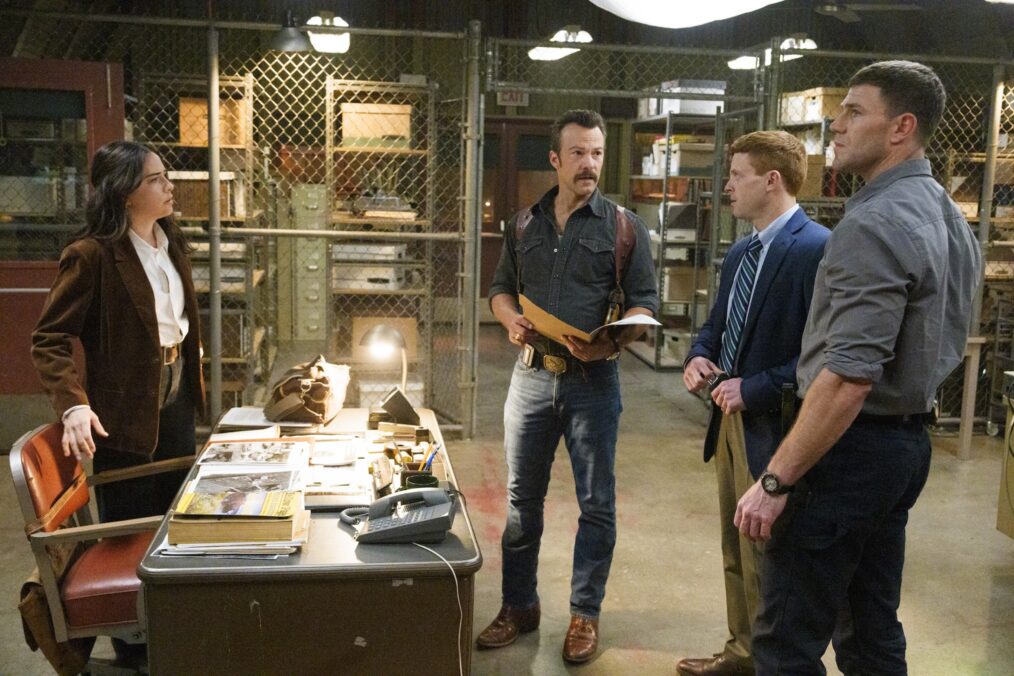 Mariel Molino as Cecilia “Lala” Dominguez, Kyle Schmid as Mike Franks, Caleb Foote as Bernard “Randy” Randolf, and Austin Stowell as Leroy Jethro Gibbs — 'NCIS: Origins' Season 2 Episode 9 