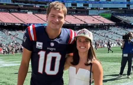 Drake Maye and Ann Michael Hudson