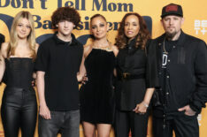 Lionel Richie, Lisa Parigi, Harlow Madden, Sparrow Madden, Nicole Richie, Brenda Harvey-Richie, and Joel Madden attend the Los Angeles premiere of 'Don't Tell Mom the Babysitter's Dead