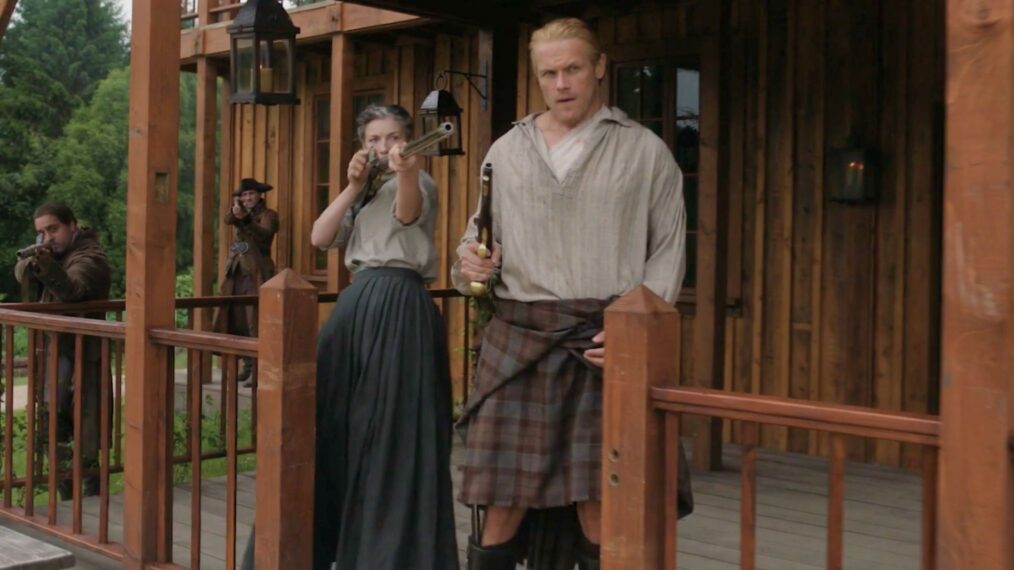Caitriona Balfe and Sam Heughan in 'Outlander' Season 8