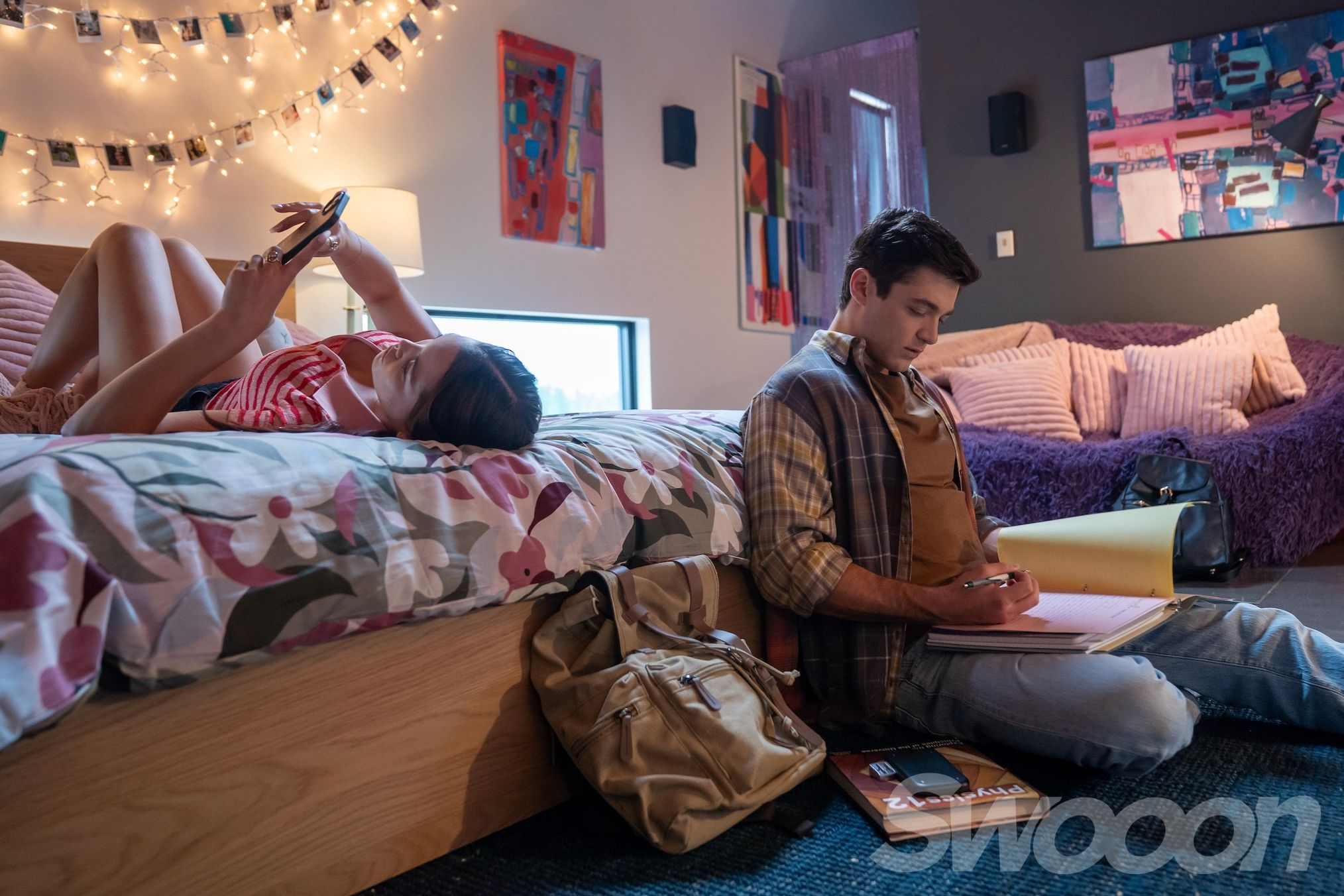 Paris Berelc and Asher Angel in 'Kissing is the Easy Part'