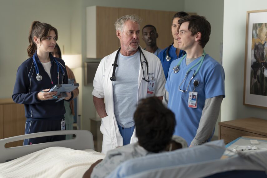 Ava Bunn, John C. McGinley, David Gridley, and Jacob Dudman in 'Scrubs'