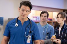 David Gridley, Jacob Dudman, and Ava Bunn in 'Scrubs'