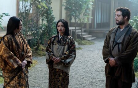 Fumi Nikaido, Anna Sawai, Cosmo Jarvis in 'Shōgun' Season 1 Episode 9, 'Crimson Sky'