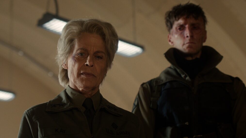 Linda Hamilton and Alex Breaux in 'Stranger Things' Season 5