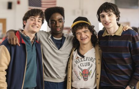 Noah Schnapp, Caleb McLaughlin, Gaten Matarazzo, and Finn Wolfhard in 'Stranger Things' Season 5