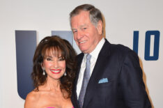 Susan Lucci (L) and Helmut Huber attend the 'Joy' New York Premiere at Ziegfeld Theater on December 13, 2015 in New York City.