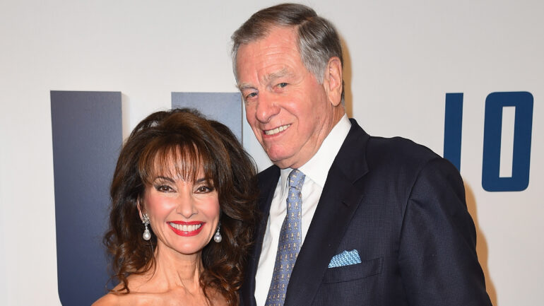 Susan Lucci (L) and Helmut Huber attend the "Joy" New York Premiere at Ziegfeld Theater on December 13, 2015 in New York City.
