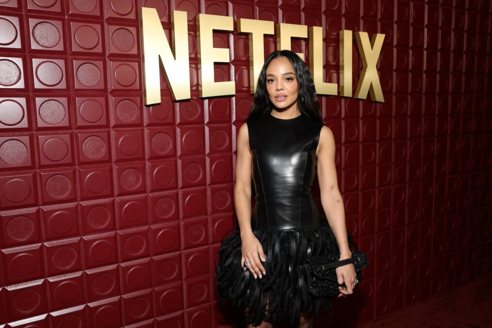 Tessa Thompson attends Netflix's Golden Globe afterparty 2026 at Spago on January 11, 2026 in Beverly Hills, California