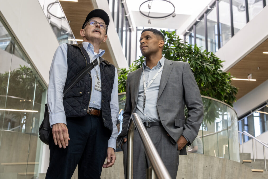 Rob Corddry as Tom Ruffage, Andrew Bushell as Jeffrey Carter in 'The Audacity' Episode 1