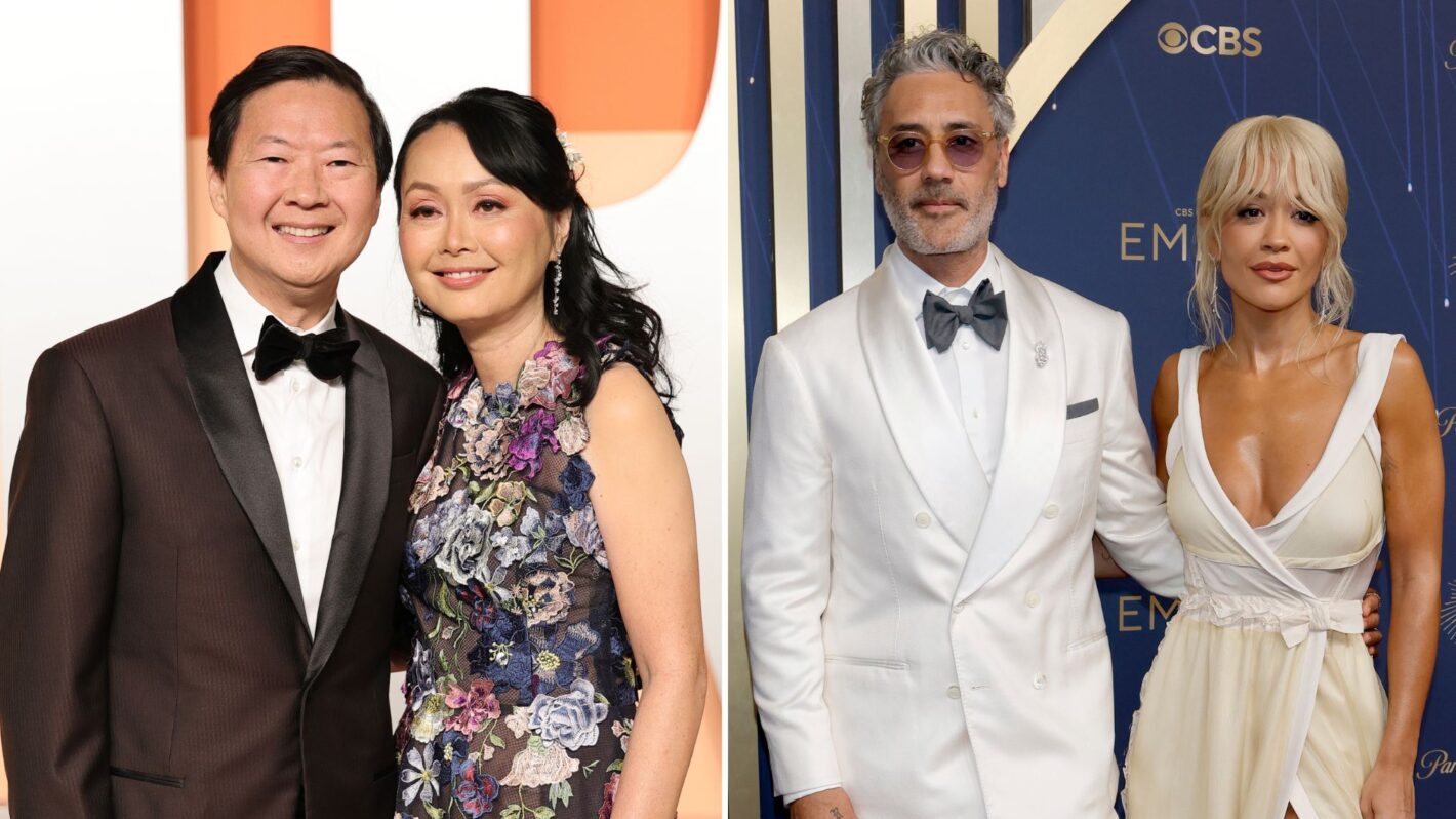 Ken Jeong and Tran Ho (left), Rita Ora and Taika Waititi (right)