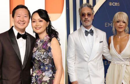 Ken Jeong and Tran Ho (left), Rita Ora and Taika Waititi (right)