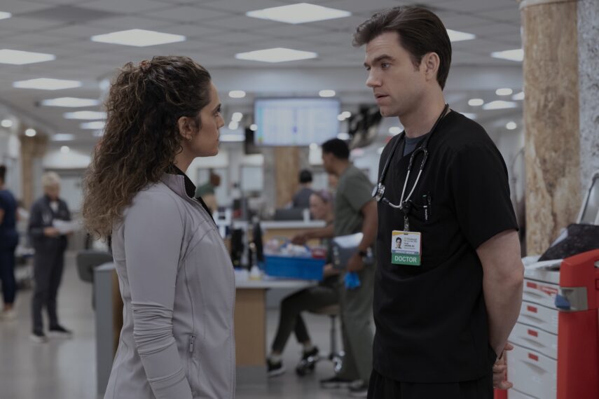 Sepideh Moafi as Al-Hashimi, Patrick Ball as Langdon — 'The Pitt' Season 2 Episode 4