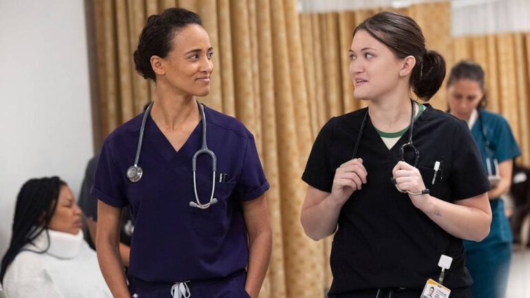 The Pitt's Garcia and Santos in Season 1