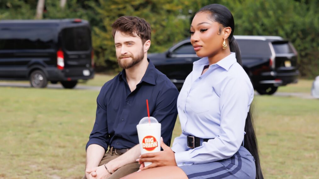 Daniel Radcliffe and Megan Thee Stallion in 'The Fall and Rise of Reggie Dinkins' Season 1