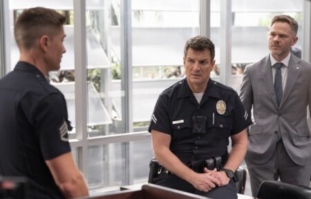 Nathan Fillion as Nolan, Shawn Ashmore as Wesley — 'The Rookie' Season 8 Episode 3 