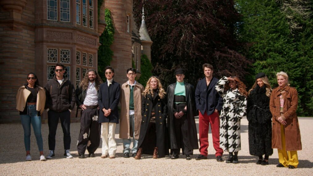 THE TRAITORS -- 'A Queen Never Comes Off Her Throne' Episode 408 -- Pictured: (l-r) Natalie Anderson, Stephen Colletti, Mark Ballas, Kristen Kish, Eric Nam, Tara Lipinski, Johnny Weir, Rob Rausch, Candiace Dillard Bassett, Maura Higgins, Dorinda Medley